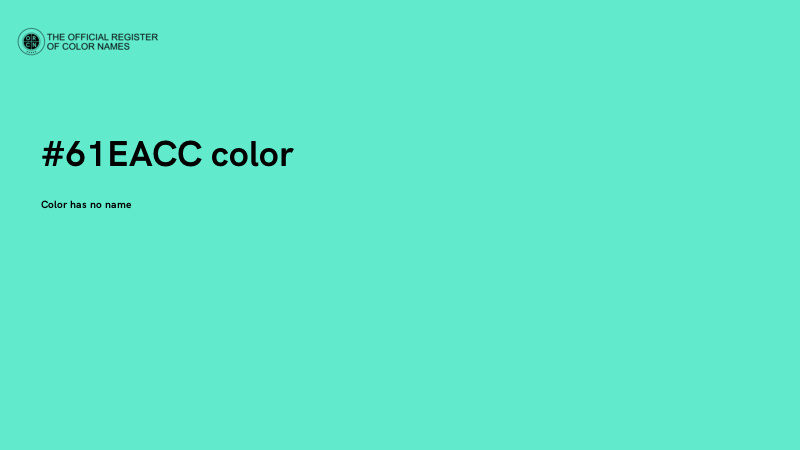#61EACC color image