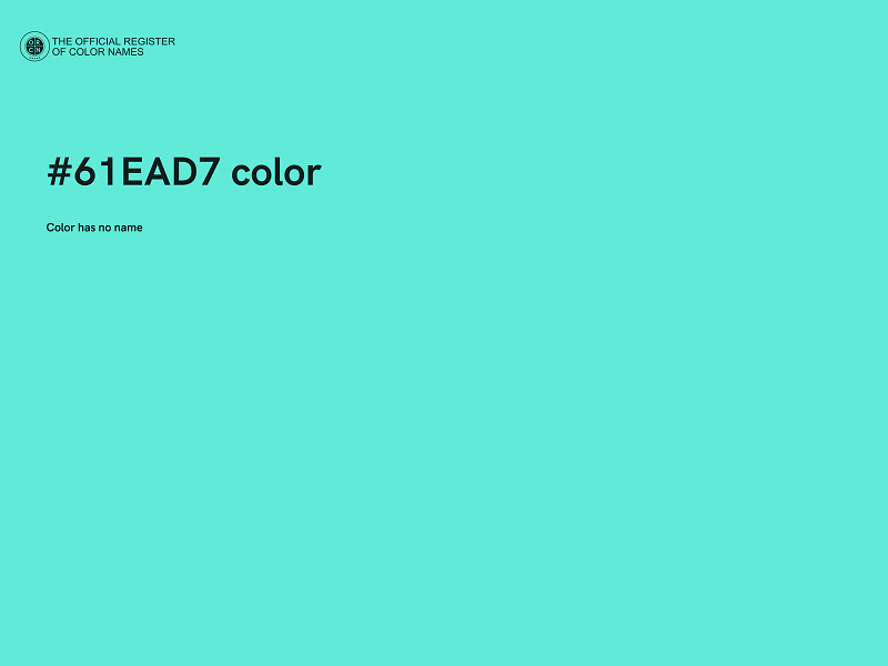 #61EAD7 color image