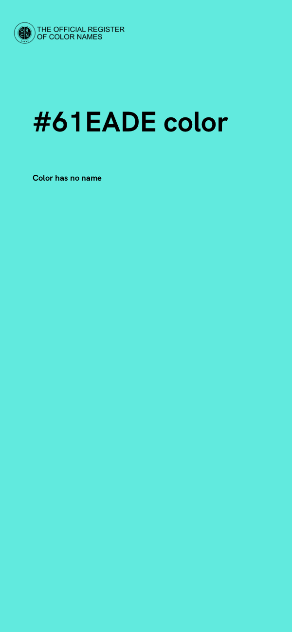 #61EADE color image
