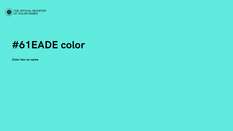 #61EADE color image