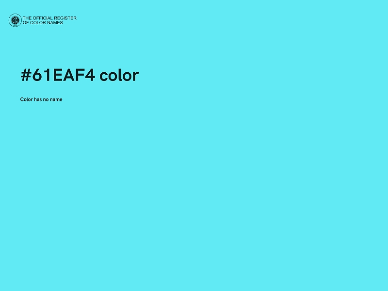 #61EAF4 color image