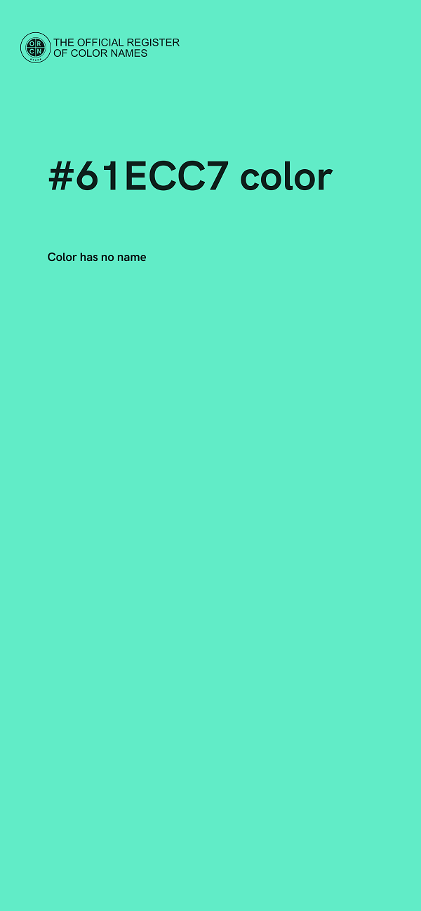 #61ECC7 color image