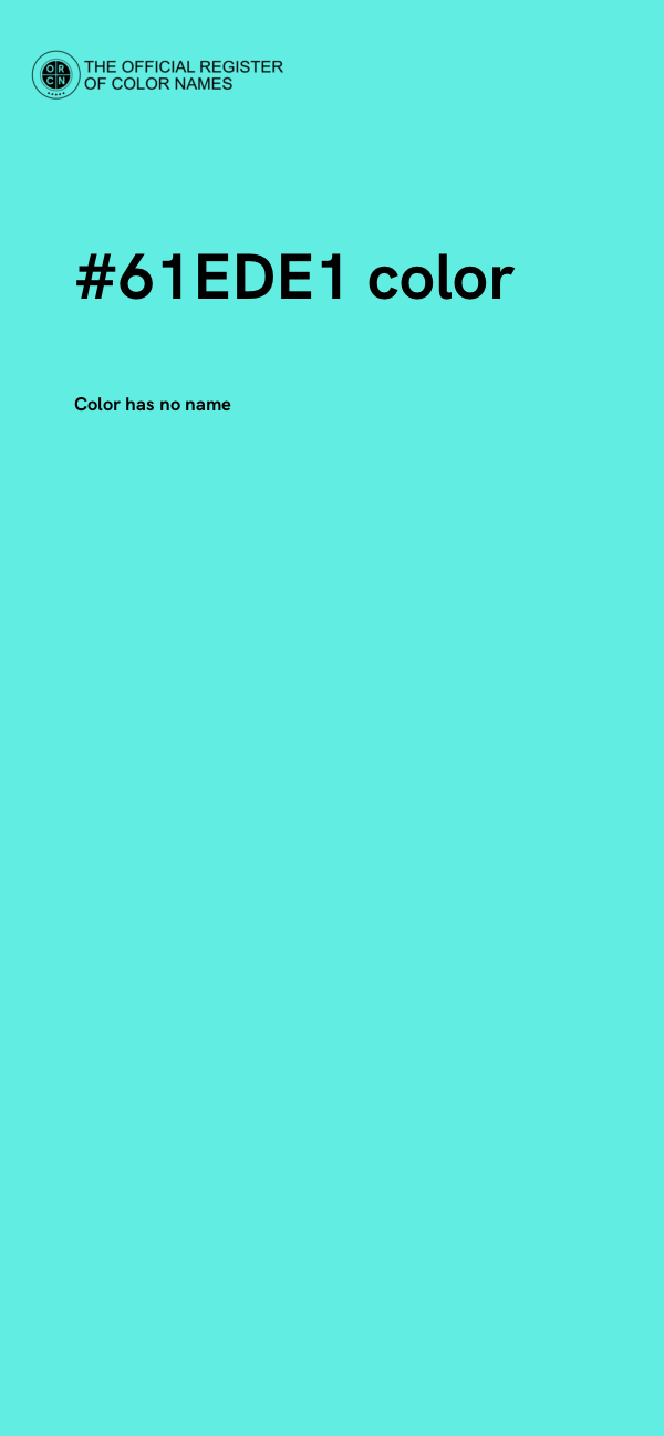 #61EDE1 color image