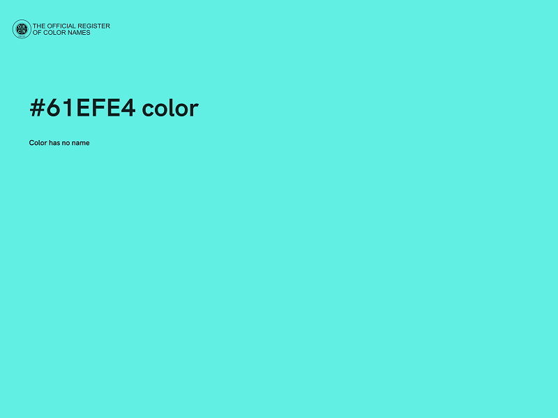 #61EFE4 color image
