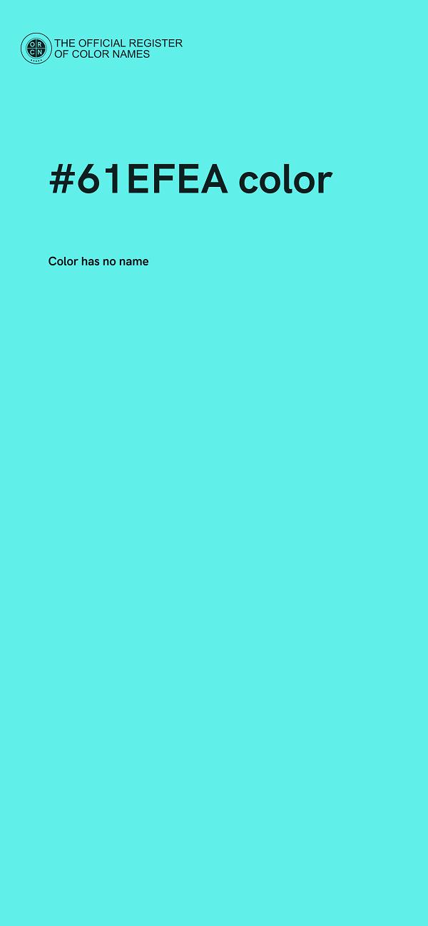 #61EFEA color image