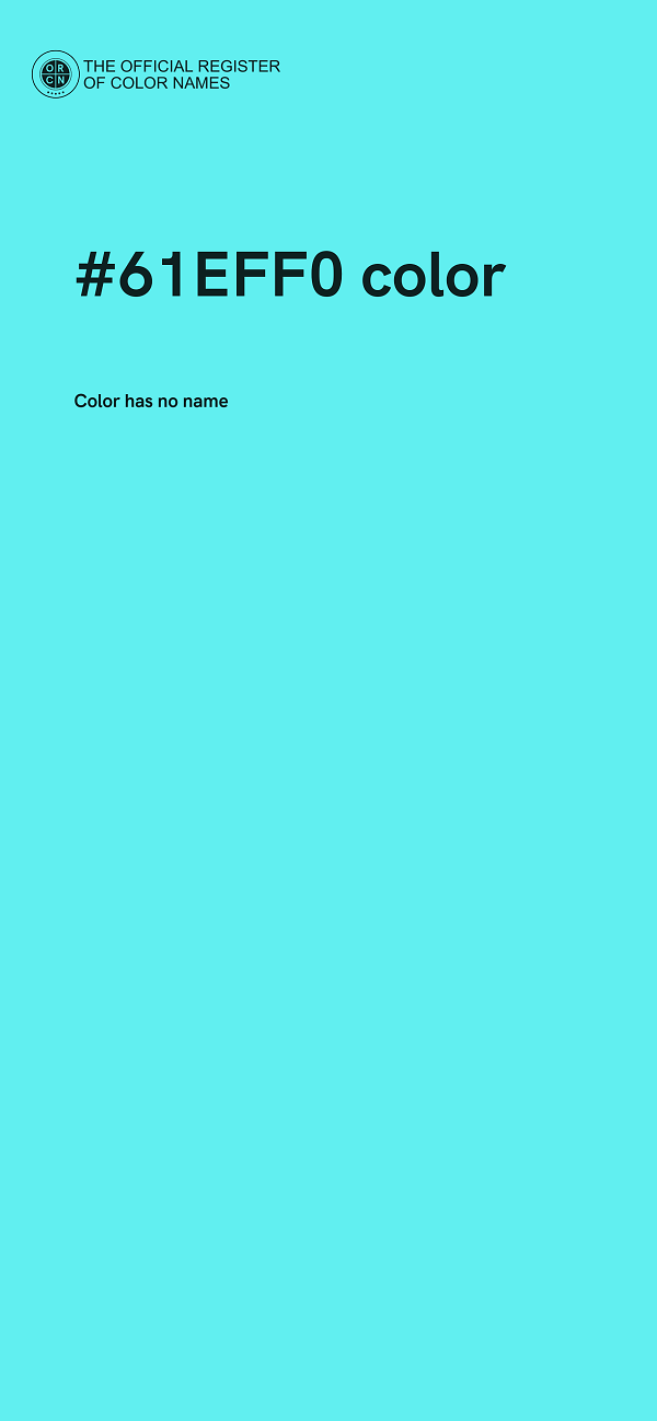 #61EFF0 color image