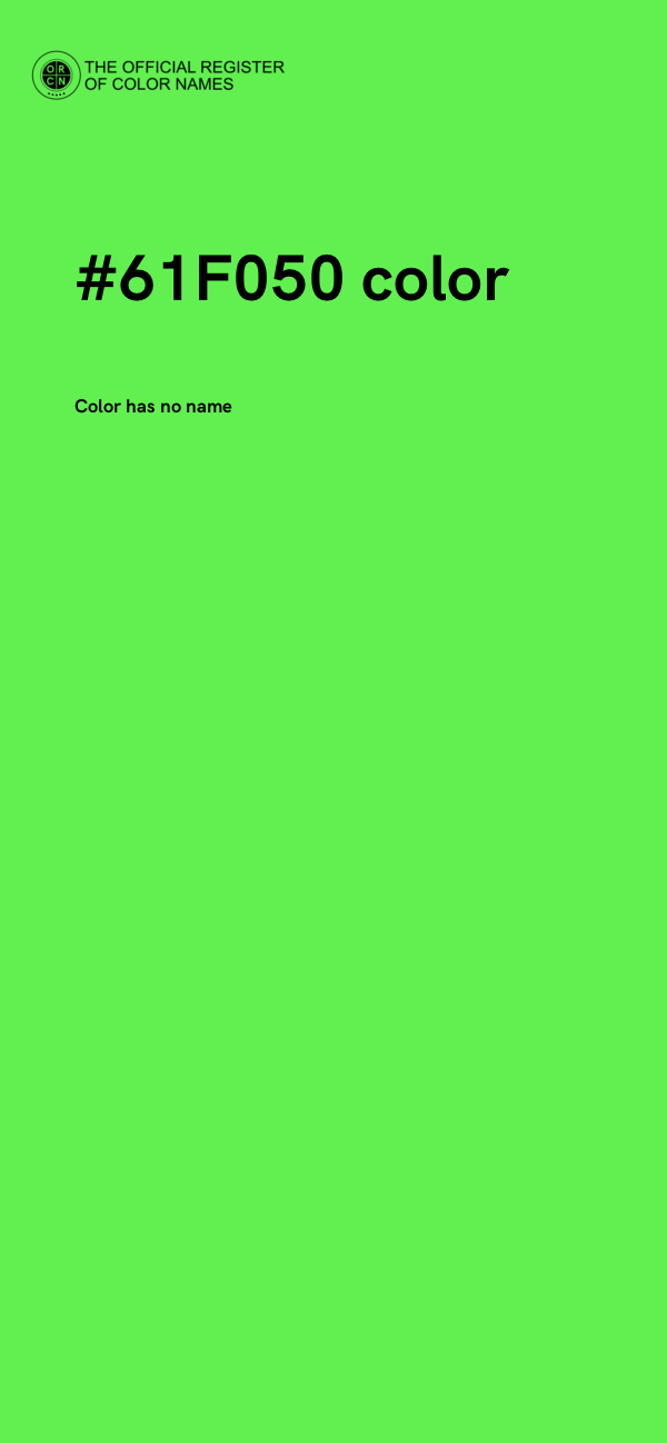#61F050 color image