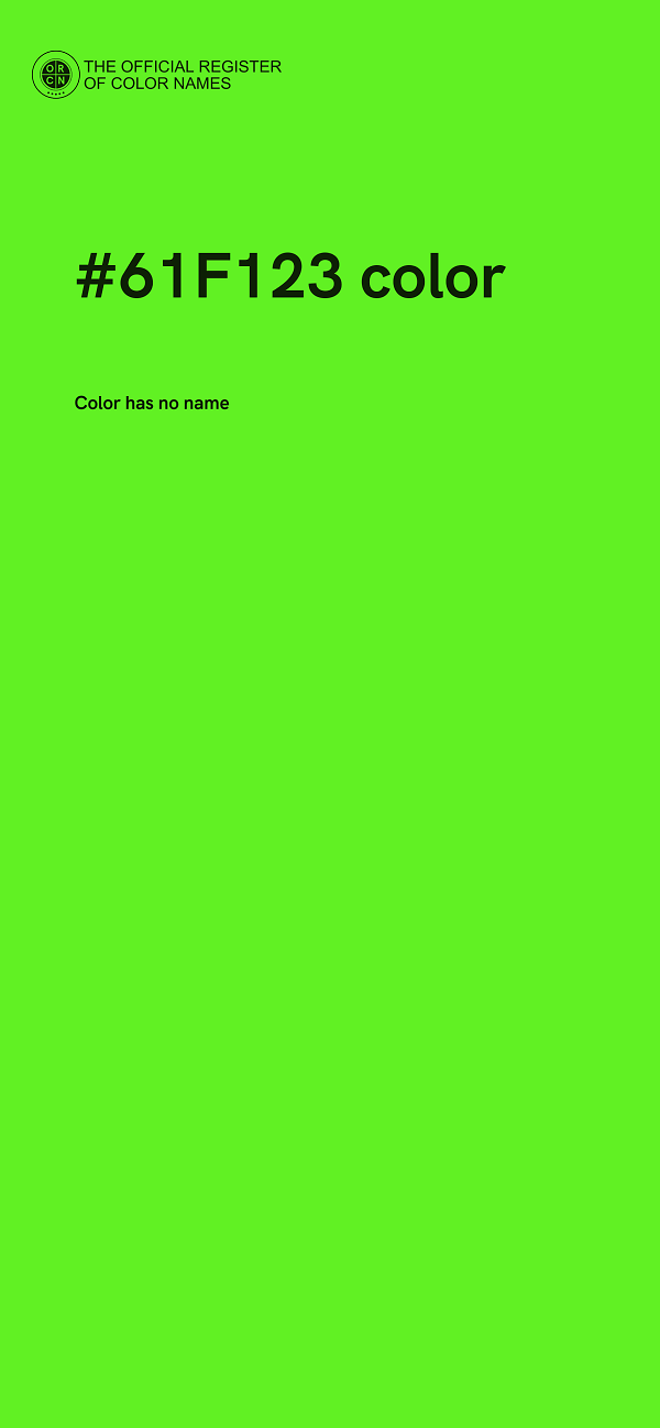 #61F123 color image