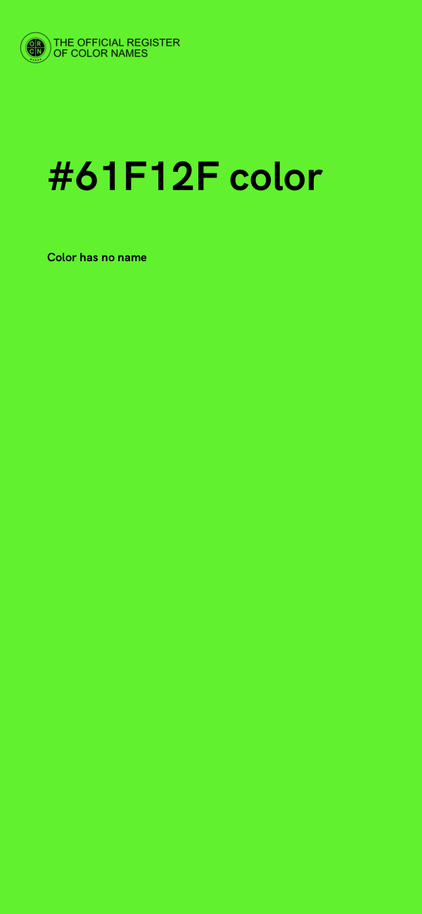 #61F12F color image