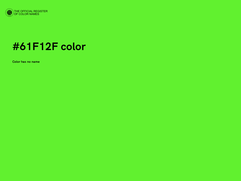 #61F12F color image