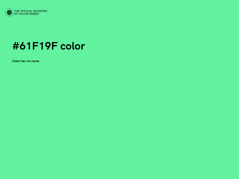 #61F19F color image