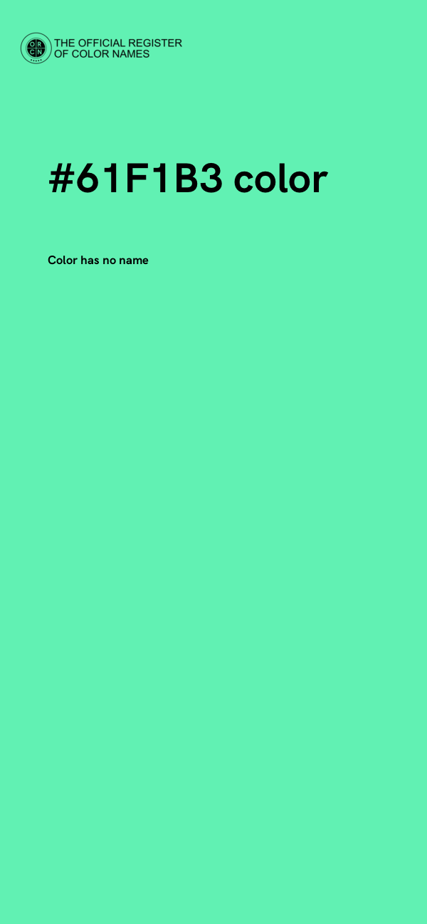 #61F1B3 color image