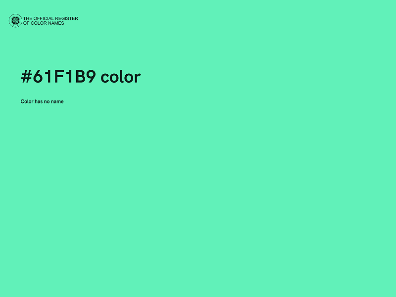 #61F1B9 color image