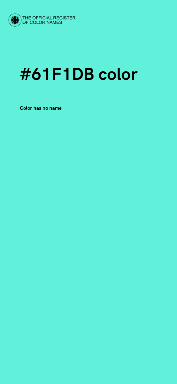#61F1DB color image