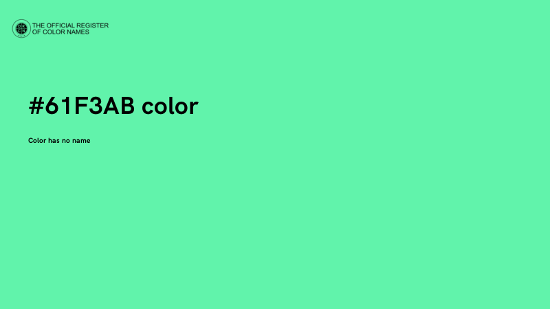 #61F3AB color image