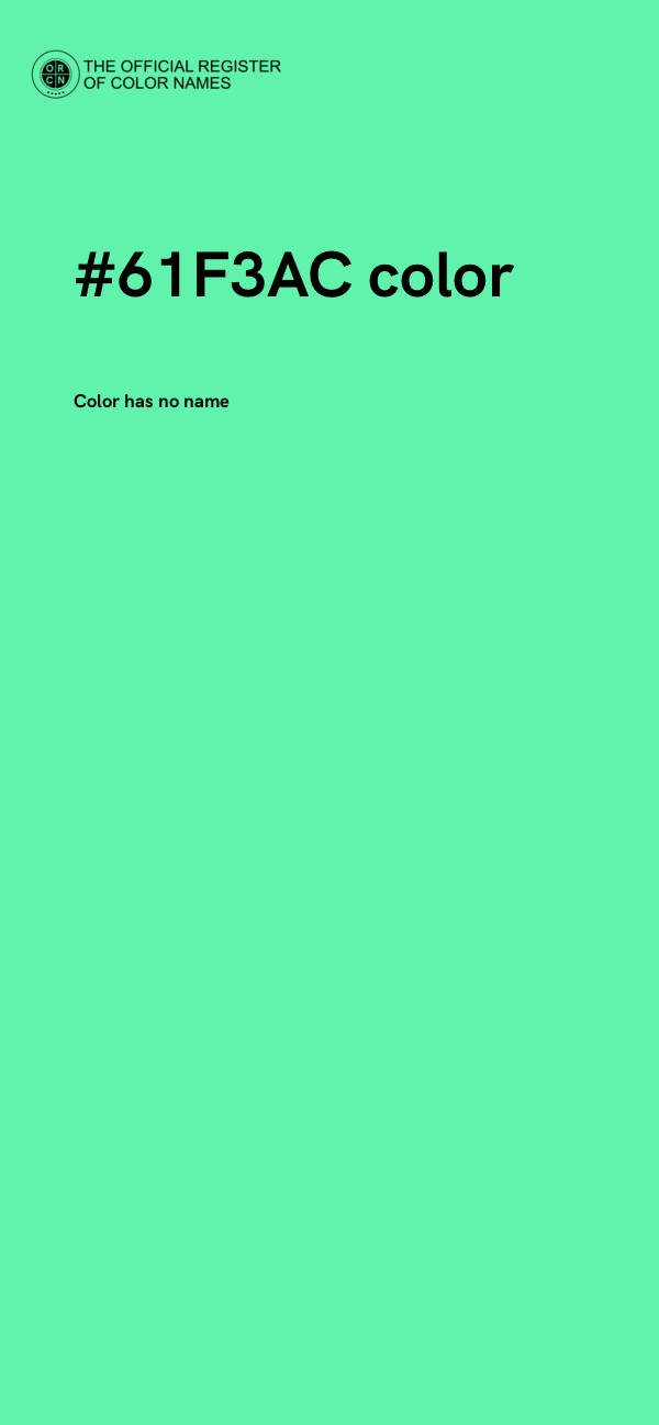 #61F3AC color image