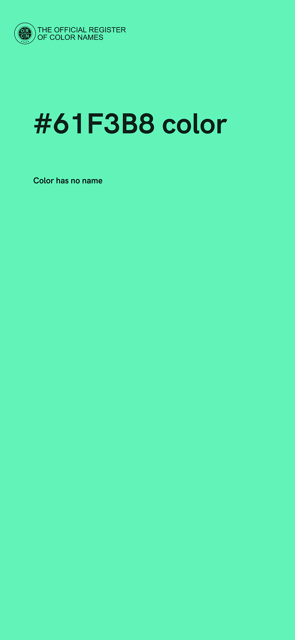 #61F3B8 color image