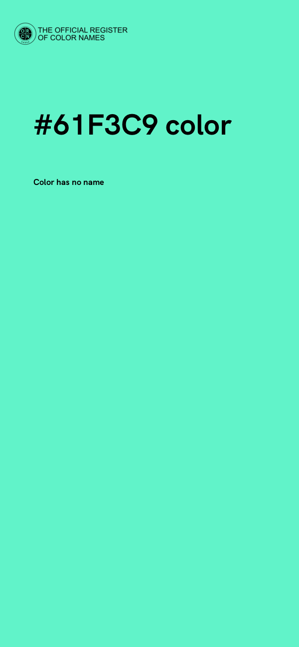 #61F3C9 color image
