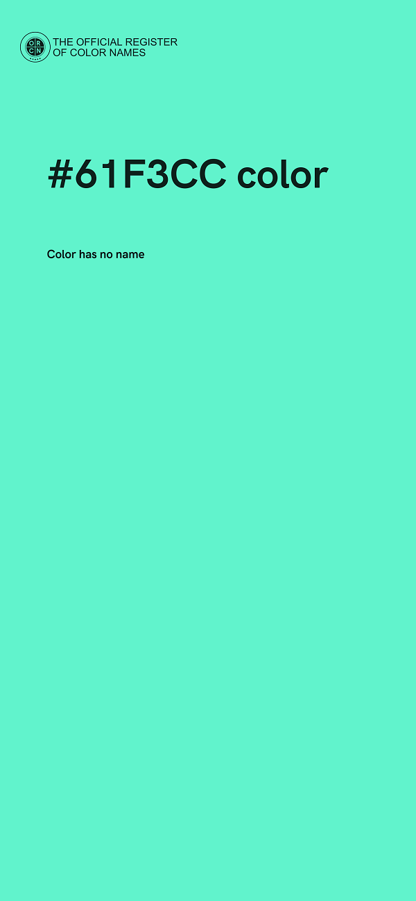 #61F3CC color image