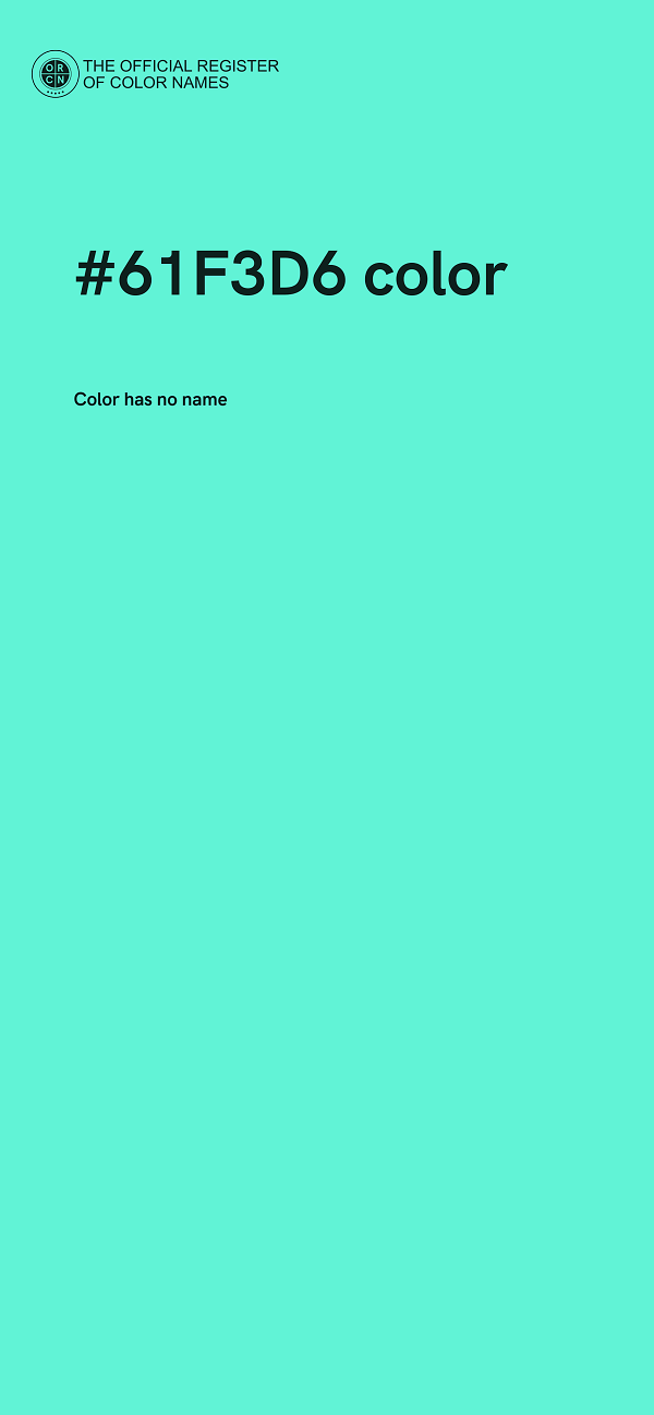 #61F3D6 color image