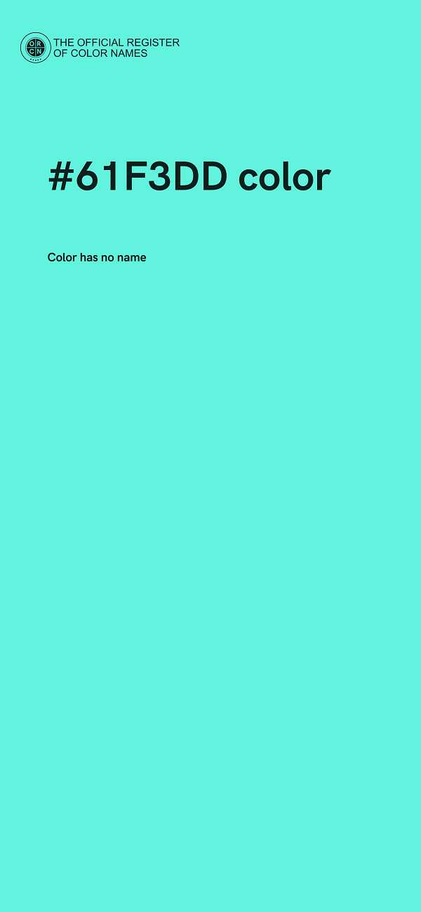 #61F3DD color image