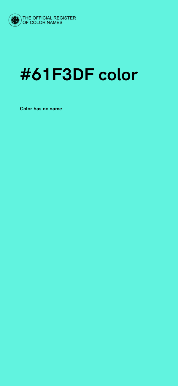 #61F3DF color image