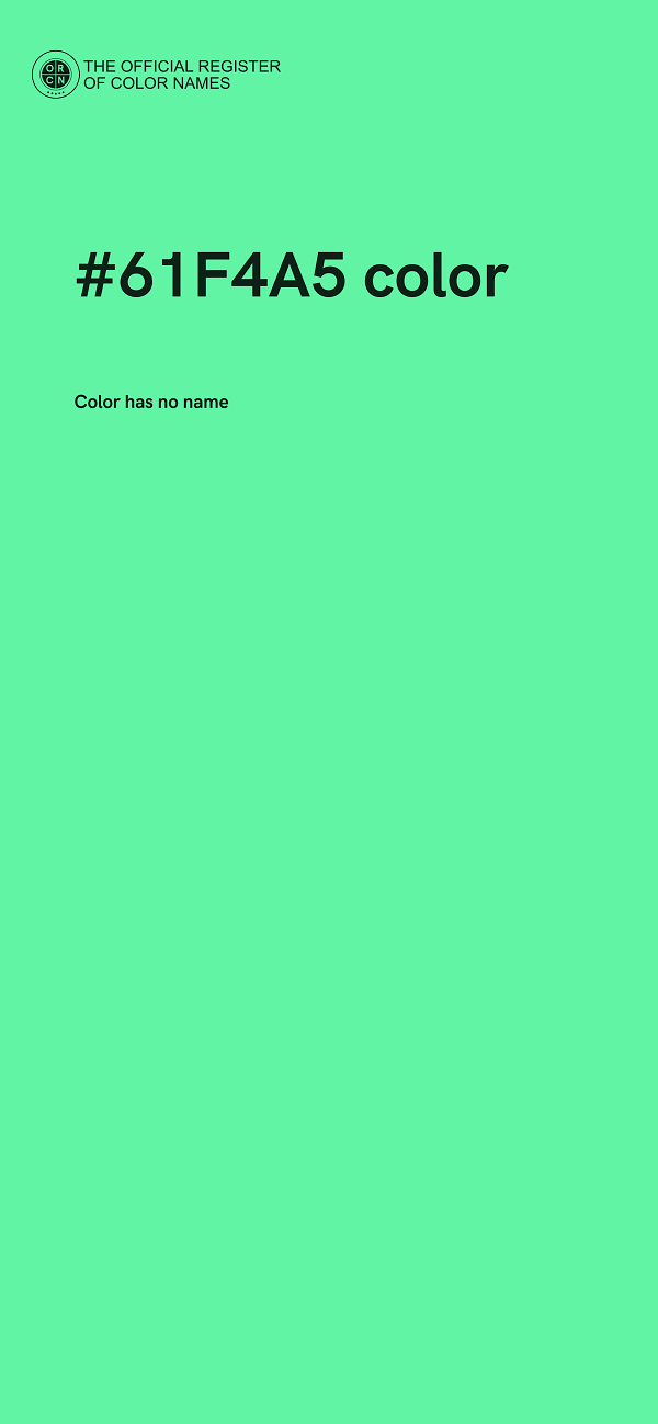 #61F4A5 color image