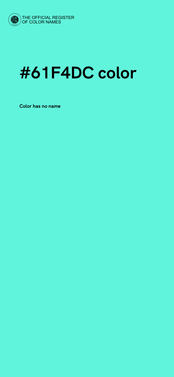 #61F4DC color image