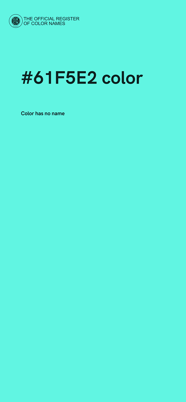 #61F5E2 color image