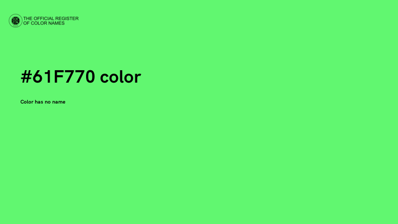 #61F770 color image