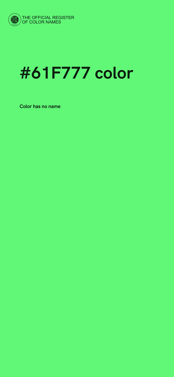 #61F777 color image