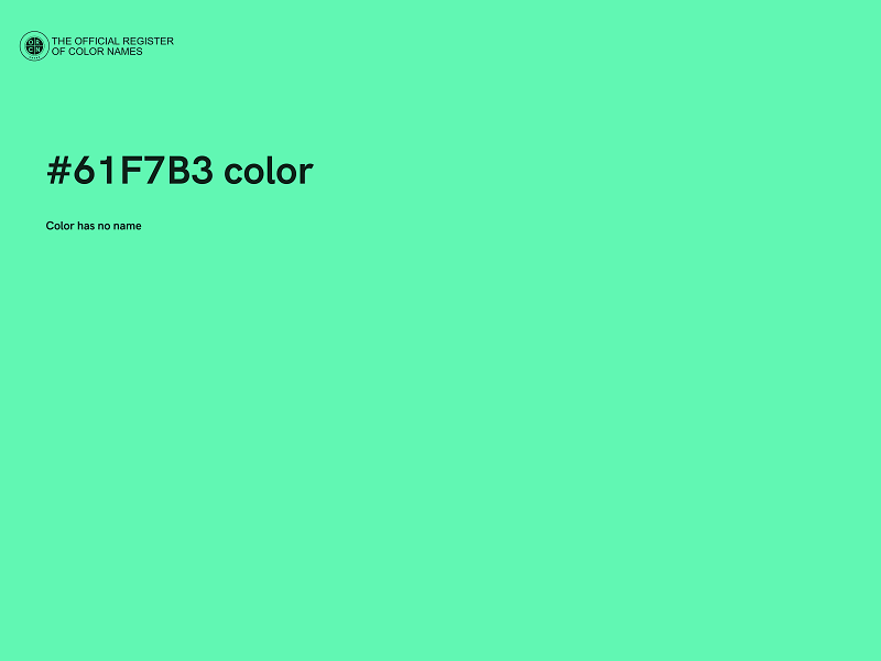 #61F7B3 color image