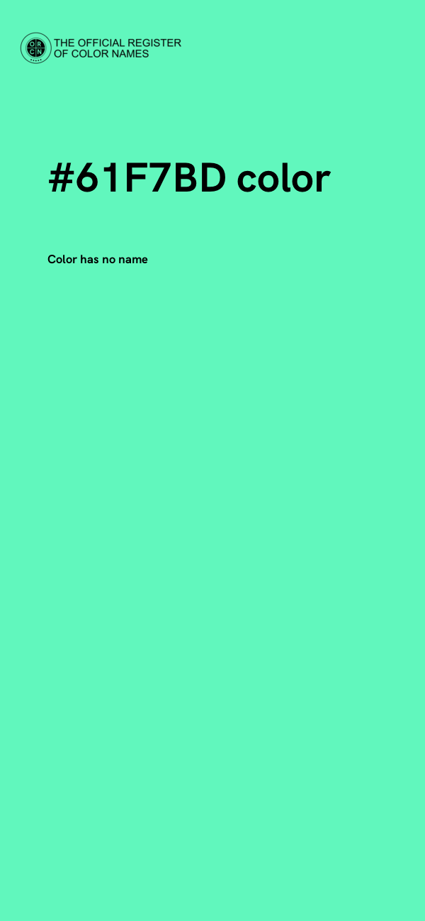 #61F7BD color image