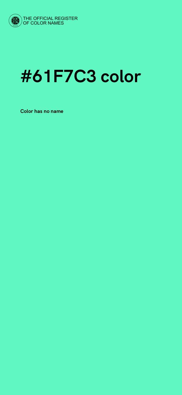 #61F7C3 color image