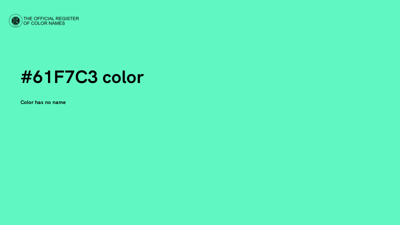 #61F7C3 color image