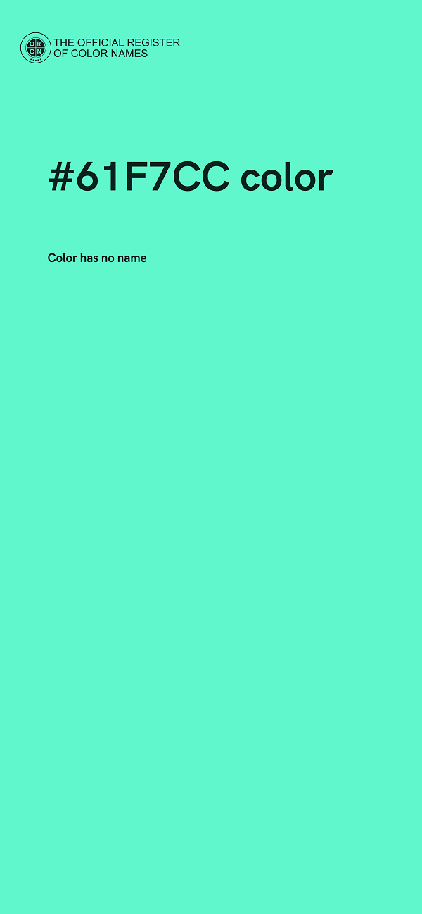 #61F7CC color image