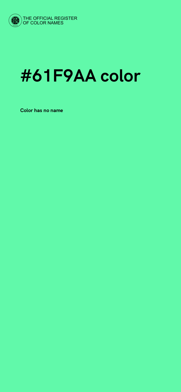 #61F9AA color image