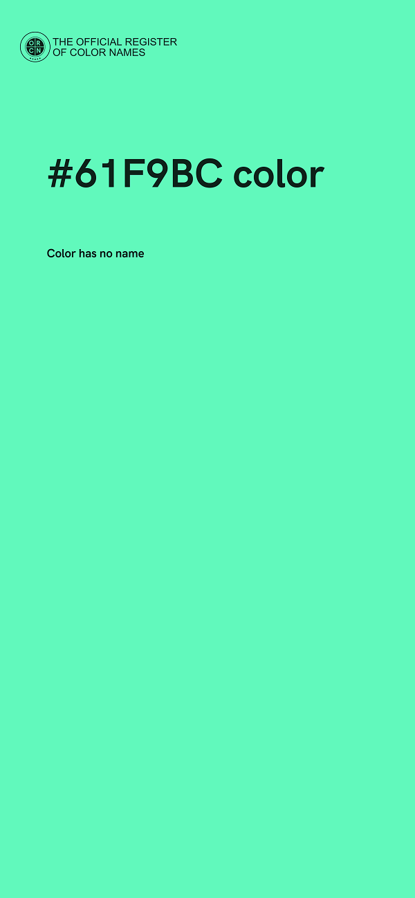 #61F9BC color image