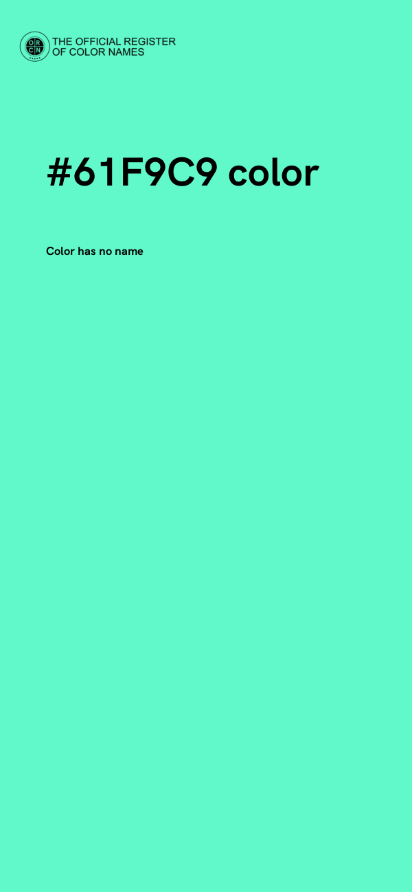 #61F9C9 color image