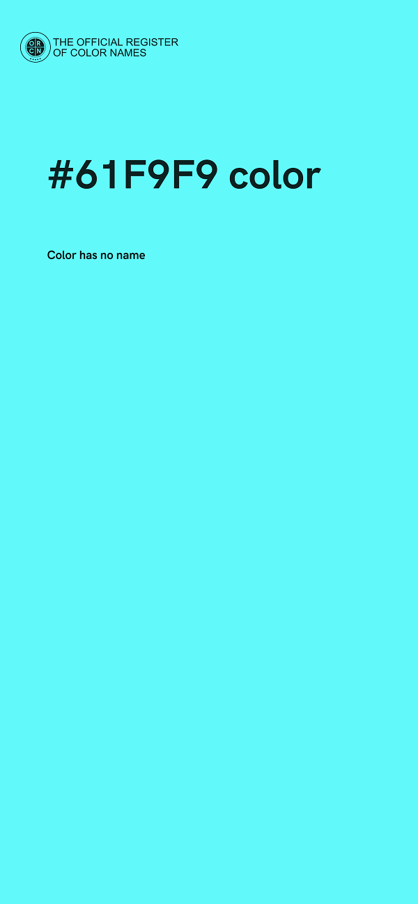 #61F9F9 color image