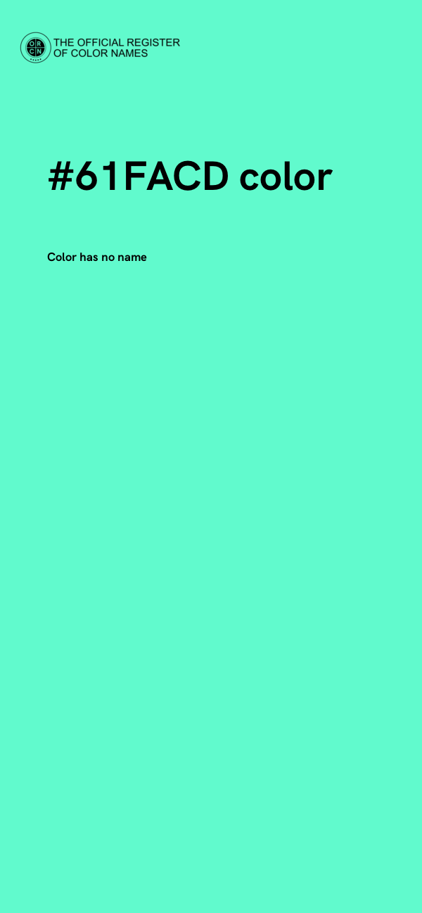 #61FACD color image