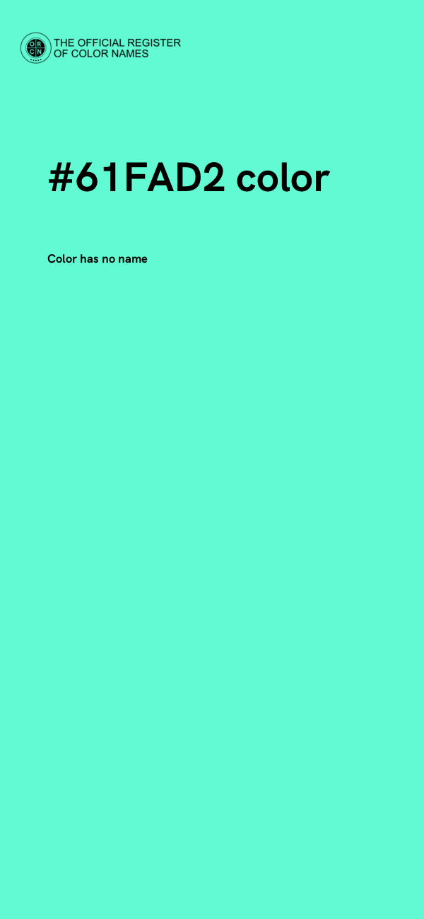 #61FAD2 color image