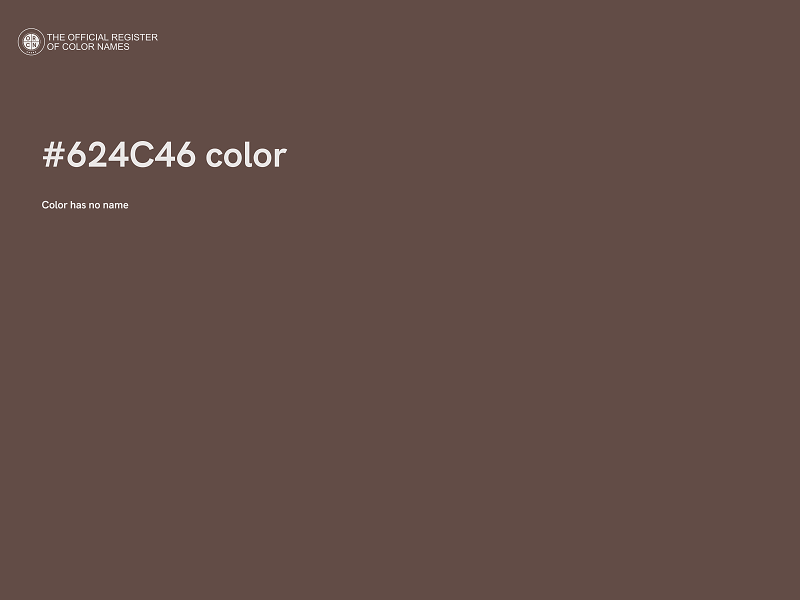 #624C46 color image