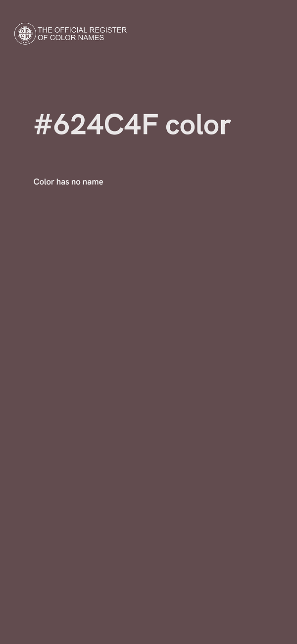 #624C4F color image