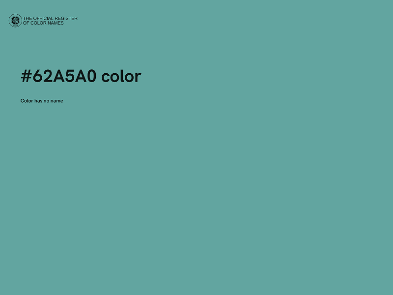 #62A5A0 color image