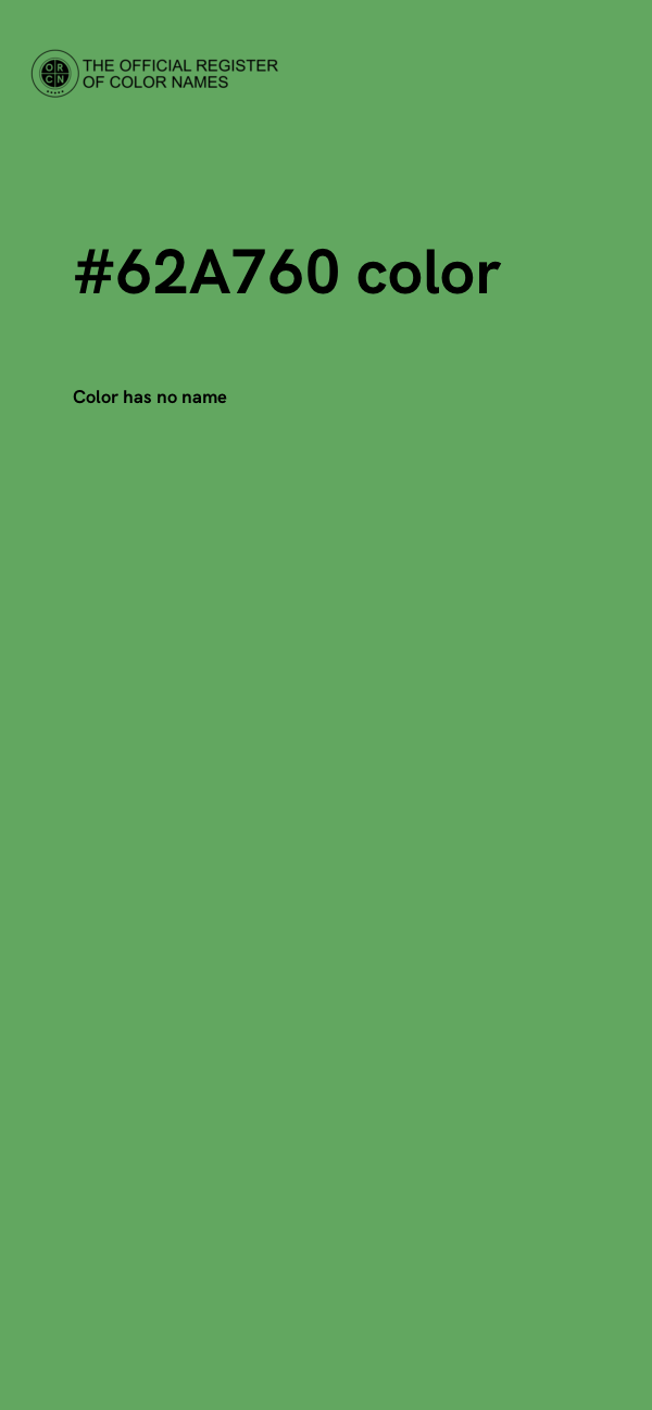 #62A760 color image