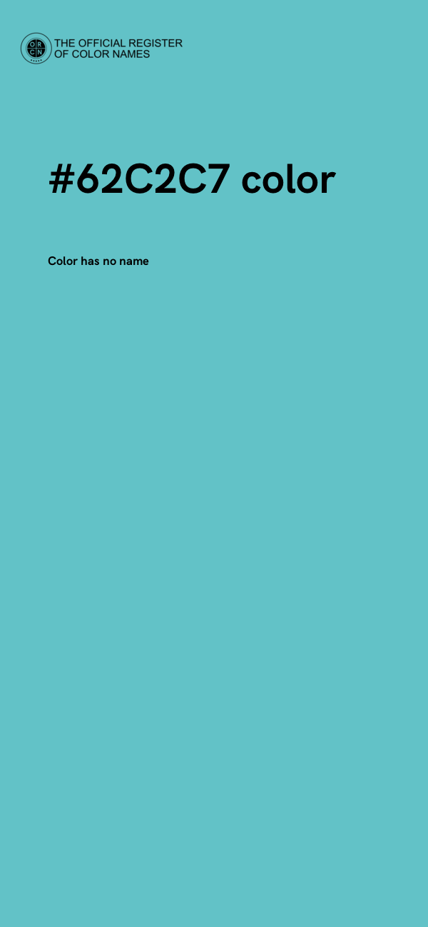 #62C2C7 color image