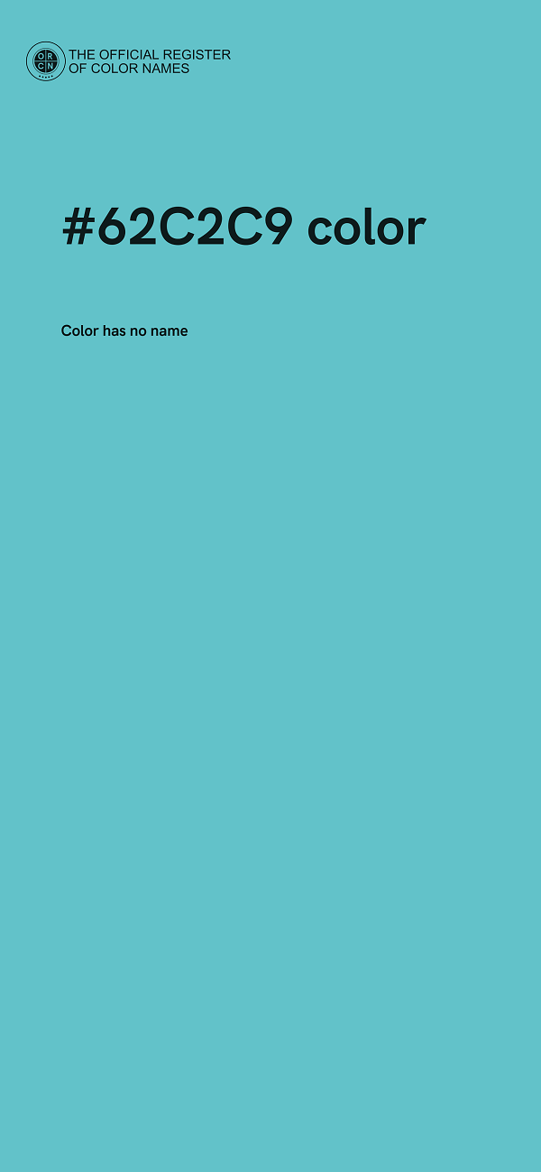 #62C2C9 color image