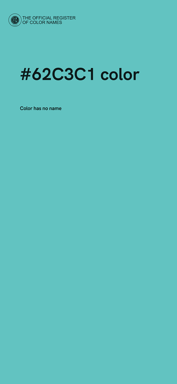 #62C3C1 color image