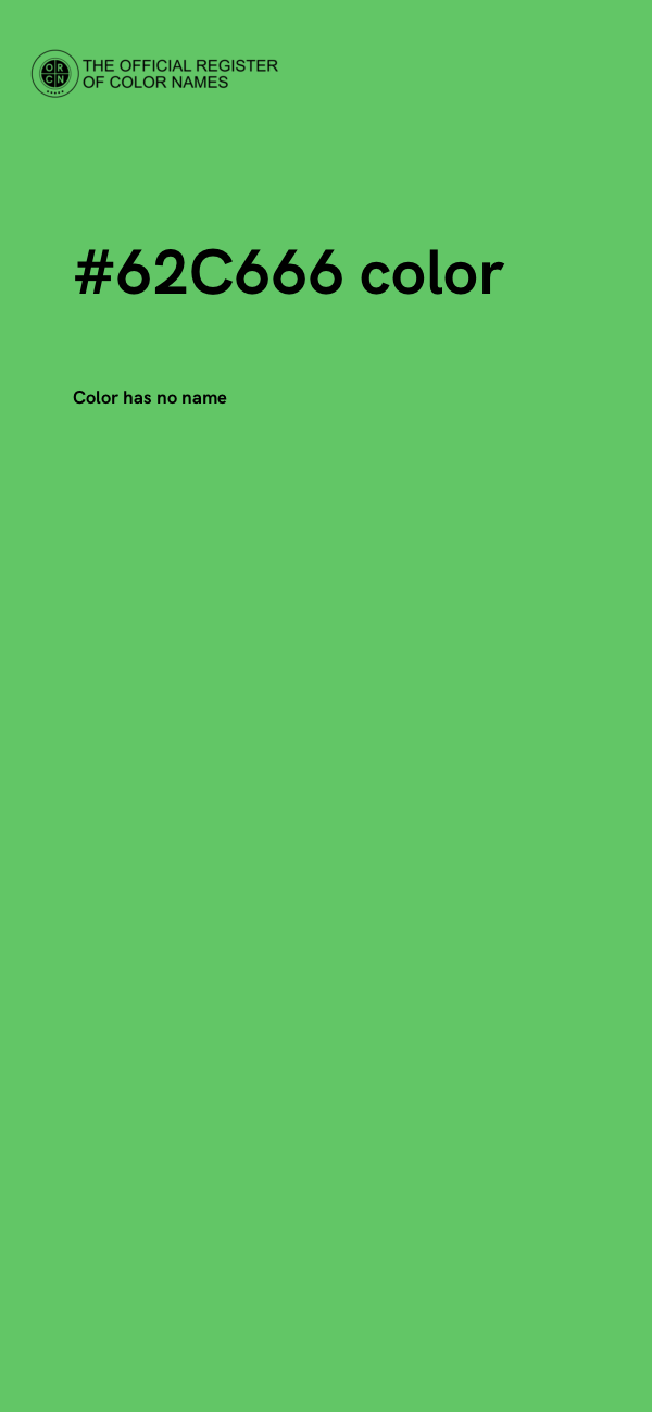 #62C666 color image